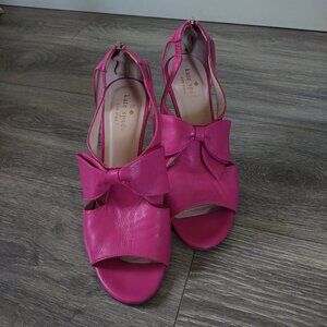 Kate Spade Bow Front Stiletto High Heels Imelda Hot Pink / Fuschia Pink